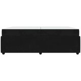 vidaXL Okvir kreveta s madracem s madracem Crna 200 x 200 cm Baršun | shoptok.hr