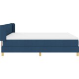  Postelja z vzmetnico z vzmetnico Modra 180 x 200 cm blago, (5000126390) | Shoptok.si