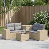  Set sofe 6 kom. Bež i svijetlo siva Poli Rattan i čelik | shoptok.hr
