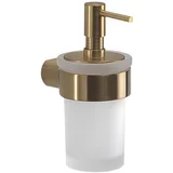 Gedy - Zidni dozator sapuna PIRENEI 110 ml, matirano staklo / mat zlatna boja
