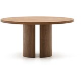 Kave Home Okrogla jedilna miza z mizno ploščo v orehovem dekorju ø 150 cm Nealy – | Shoptok.si