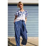 Marisse White Cotton Floral Blouse | Shoptok.si