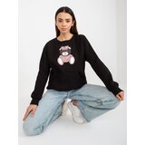 Lily Rose Sweatshirt-EM-BL-HS-21-538.31P-black | Shoptok.si