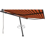 vidaXL Prostostoječa avtomatska tenda 400x350 cm oranžna/rjava