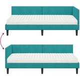  Kotni okvir postelje z matrico Drugo 2 pcs Turkizna Žamet, (5000123873) | Shoptok.si