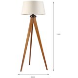  Podna lampa AIDA 1xE27/15W/230V hrast/krem | Eponuda.com