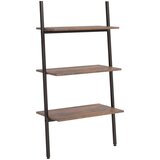  Naslanjajuća polica s 3 razine tamnosmeđa-crna 64x34x116 cm | shoptok.hr