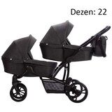 Bebetto kolica za blizance 42 new 3u1 dezen 22