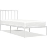 vidaXL Kovinski posteljni okvir z vzglavjem bel 80x200 cm, (20788356) Cene