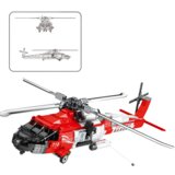 Lean Toys Kocke za sestavljanje Realističen model reševalnega helikopterja HH-60J Jayhawk | Shoptok.si