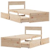  Okvir kreveta bez madraca 90 x 190 cm od masivne borovine | shoptok.hr