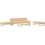 Maison Chic Seti vrtnega pohištva - Vrtna garnitura - Vrtni pohištvo set 5-delna z blazinami trdna tikovina, (21814134) | Shoptok.si