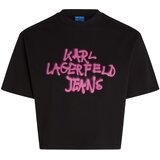 Karl Lagerfeld jeans Majica fuksija / črna Cene