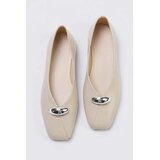Trendyol ženski baletanke model Beige Accessory Detail Square Toe Cene