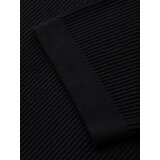 Ombre Men's knitted T-shirt with buttons at neckline - black | Shoptok.si