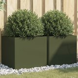 vidaXL Sadilice 2 kom maslinaste boje 49x47x46 cm hladno valjani čelik Cijene