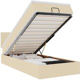 vidaXL Otomanski posteljni okvir z vzmetnico krem 90x190 cm blago, (21611129) | Shoptok.si