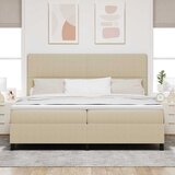  Krevet s opruga kutije Svijetlo siva i bijela. 200 x 200 cm | shoptok.hr