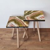 Hanah home 2Shp296 - Brown BrownWhiteBeigeGold Nesting Table (2 Pieces) | ePonuda.com