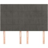  Posteljno vzglavje 4 kosa temno siv 72x5x78/88 cm žamet, (20735138) | Shoptok.si
