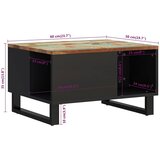  Stolić za kavu 60 x 50 x 35 cm od masivnog obnovljenog drva | shoptok.hr