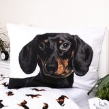 Jerry Fabrics Crno-bijela pamučna dječja posteljina za krevet za jednu osobu 140x200 cm Dachshund – | shoptok.hr