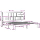 vidaXL Knjižna postelja brez vzmetnice vošč. rjava 200x200 cm borovina | Shoptok.si