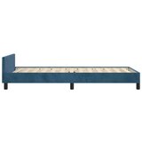  Posteljni okvir z vzglavjem temno moder 100x200 cm žamet, (20907025) | Shoptok.si