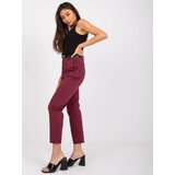 Italy Moda Trousers-DHJ-SP-2259.42P-burgundy | Shoptok.si