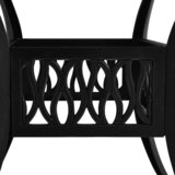  Vrtni stol crni 90 x 90 x 73 cm od lijevanog aluminija | shoptok.hr