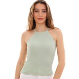 Dewberry Z2022 WOMEN'S CROOP BLOUSE-GREEN Cijene