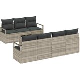  Set sofe s jastukom 8 pcs Svjetlosiva poliratan | shoptok.hr