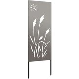 vidaXL Privatnost u vrtu Rezbarija Rđa 50 x 140 cm Otporni čelik | shoptok.hr