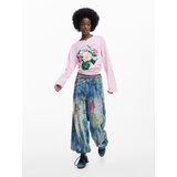 Desigual Majica nebeško modra / travnato zelena / roza | Shoptok.si