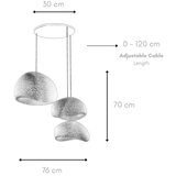 Brilagi Luster na sajli WABI SABI, 3xE27/40W/230V, prečnik 76 cm, bela | Eponuda.com