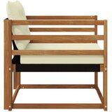  Set vanjskih sofa Čvrsto drvo akacije i Textilene Prirodna | shoptok.hr