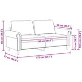  Dvosjed Svjetlosiva 140 cm baršunasti | shoptok.hr