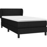  Krevet s oprugama i madracem crni 90x200 cm od tkanine | shoptok.hr