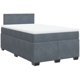 Krevet box spring s madracem tamnosivi 120 x 190 cm baršun | shoptok.hr