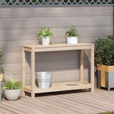  Miza za sajenje s polico 108x35x75 cm trdna borovina | Shoptok.si