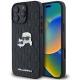 Licensed Karl Lagerfeld Karl Lagerfeld maska za iPhone 16 Pro Max HEADS PIN BLACK