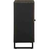 vidaXL Komoda črn 60x33x75 cm trden mangov les | Shoptok.si