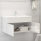 Ormarić za umivaonik visoki sjaj bijeli 90x38,5x46 cm drveni | shoptok.hr