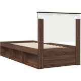  Konstrukcija postelje Rjav hrast 75 x 190 cm Masivno borovo les, (5000103720) Slike