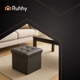 Ruhhy sklopivi tabure s prostorom za pohranu 38 x 38 x 38 cm, sivi | shoptok.hr