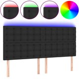  LED uzglavlje crno 160x5x118/128 cm od umjetne kože | shoptok.hr