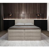 MID.YOU POSTELJA BOXSPRING 180 cm x 200 cm , tekstil krem barve | Shoptok.si