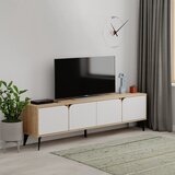Marckeric Bijela/u prirodnoj boji TV komoda u dekoru hrasta 180x51 cm Nola – | shoptok.hr