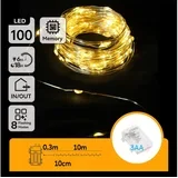 led spoljašnja svetlosna girlanda 100xLED/8 funkcija, 3xAA, 10,3 m, IP44, toplo belo