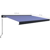  Ročno zložljiva kasetna tenda 450x300 cm modra in bela, (20692925) | Shoptok.si